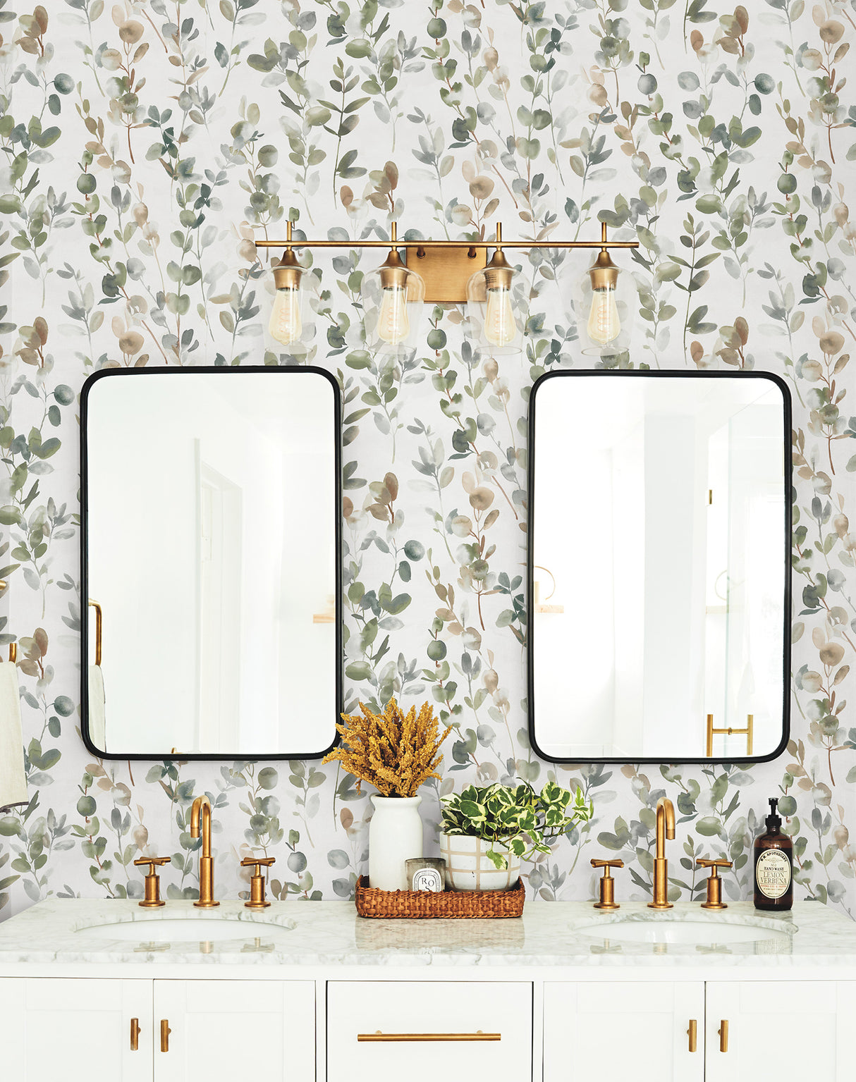 York PSW1430RL Joyful Eucalyptus Green Peel & Stick Wallpaper