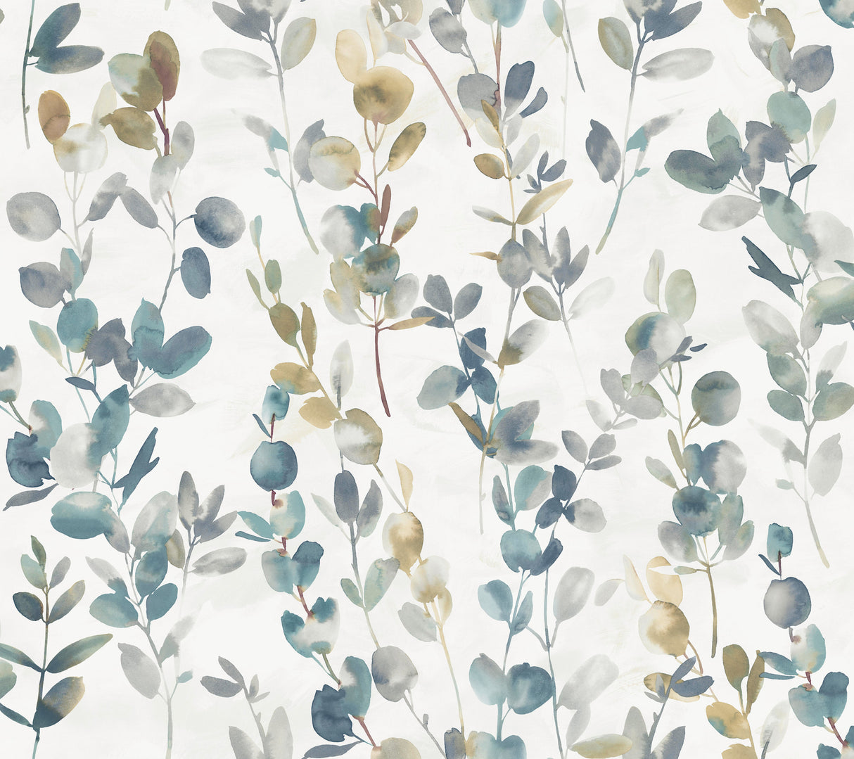York PSW1431RL Joyful Eucalyptus Navy Peel & Stick Wallpaper