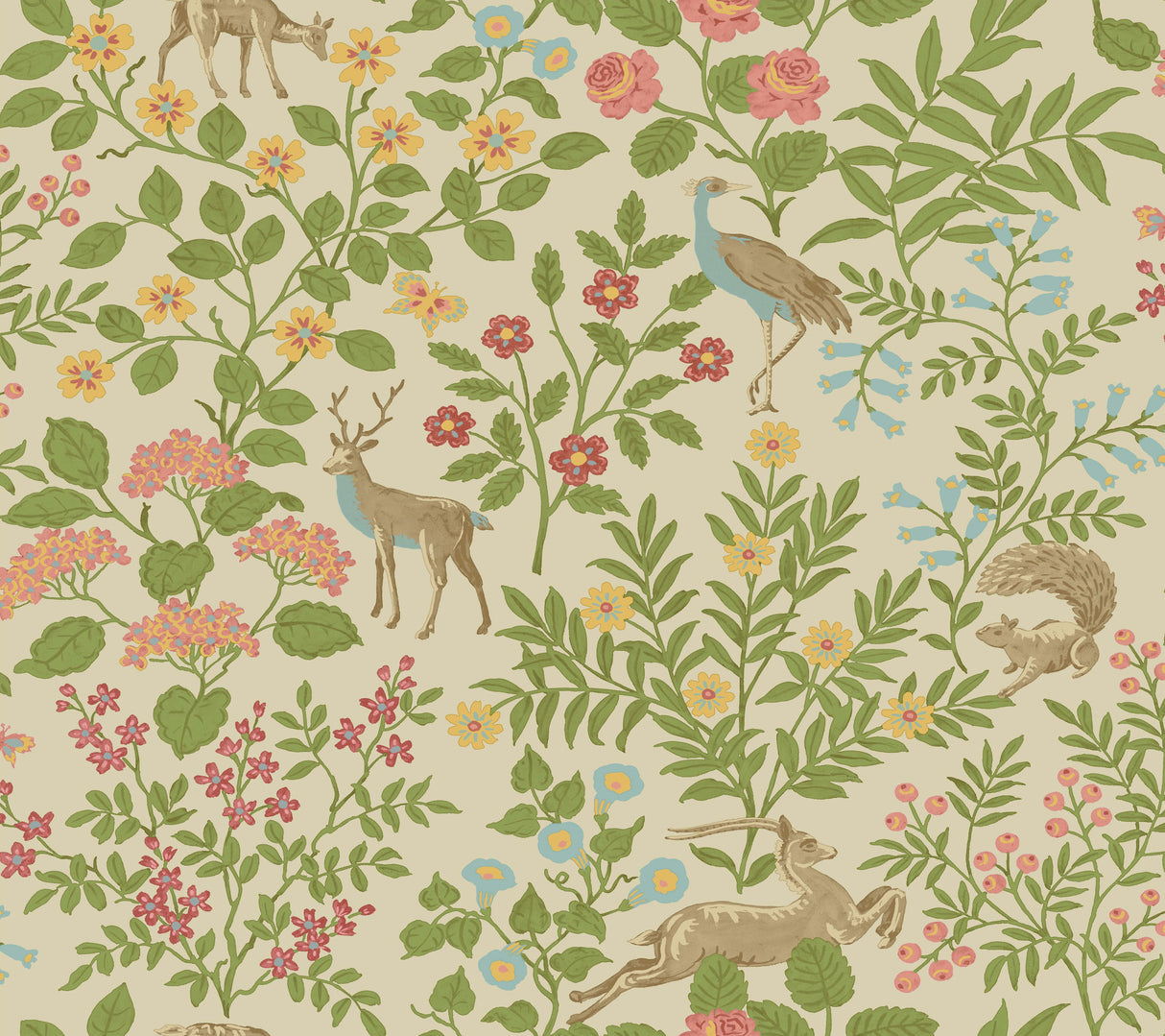 York PSW1436RL Woodland Floral Linen Peel & Stick Wallpaper