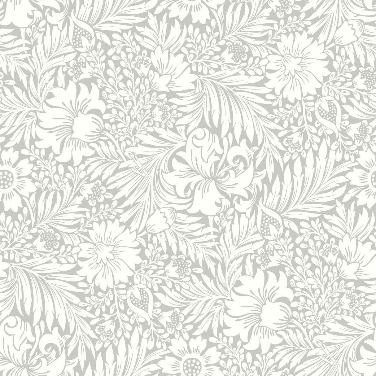 York PSW1444RL Modern Acanthus Mist Peel & Stick Wallpaper