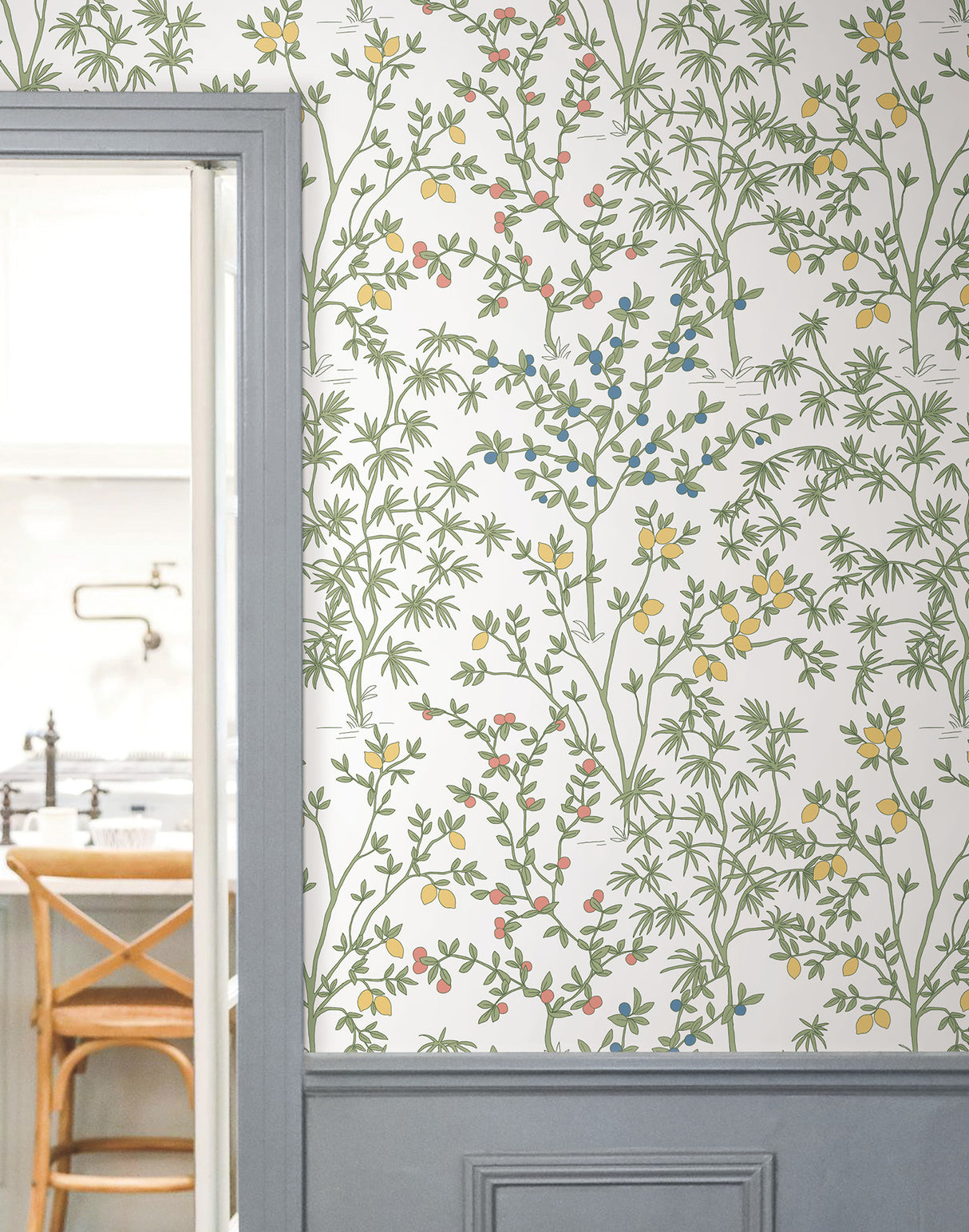 York PSW1455RL Lemon Grove White Peel & Stick Wallpaper