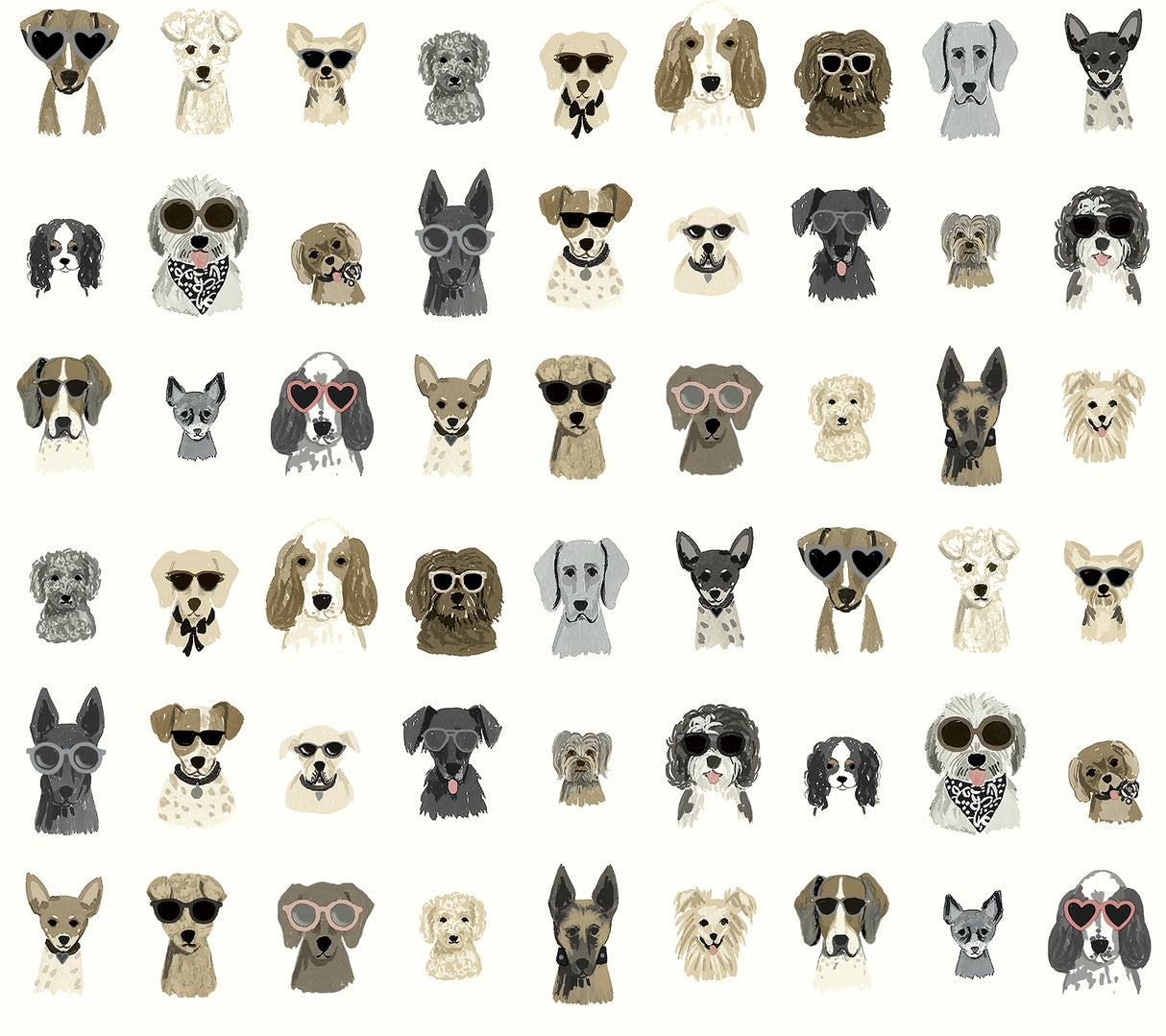 York PSW1462RL Dog Days Grey Peel & Stick Wallpaper