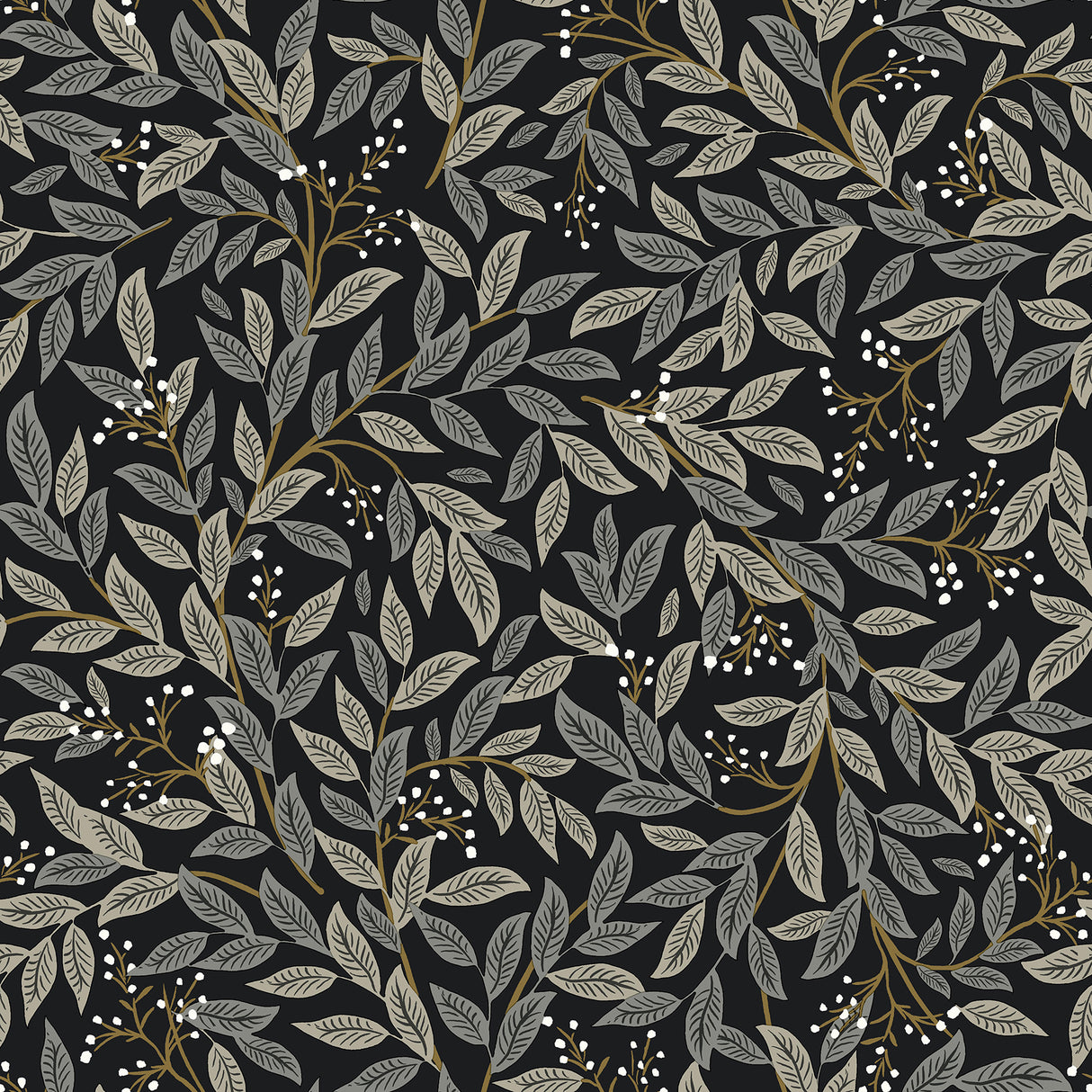 York PSW1472RL Willowberry Black Peel & Stick Wallpaper