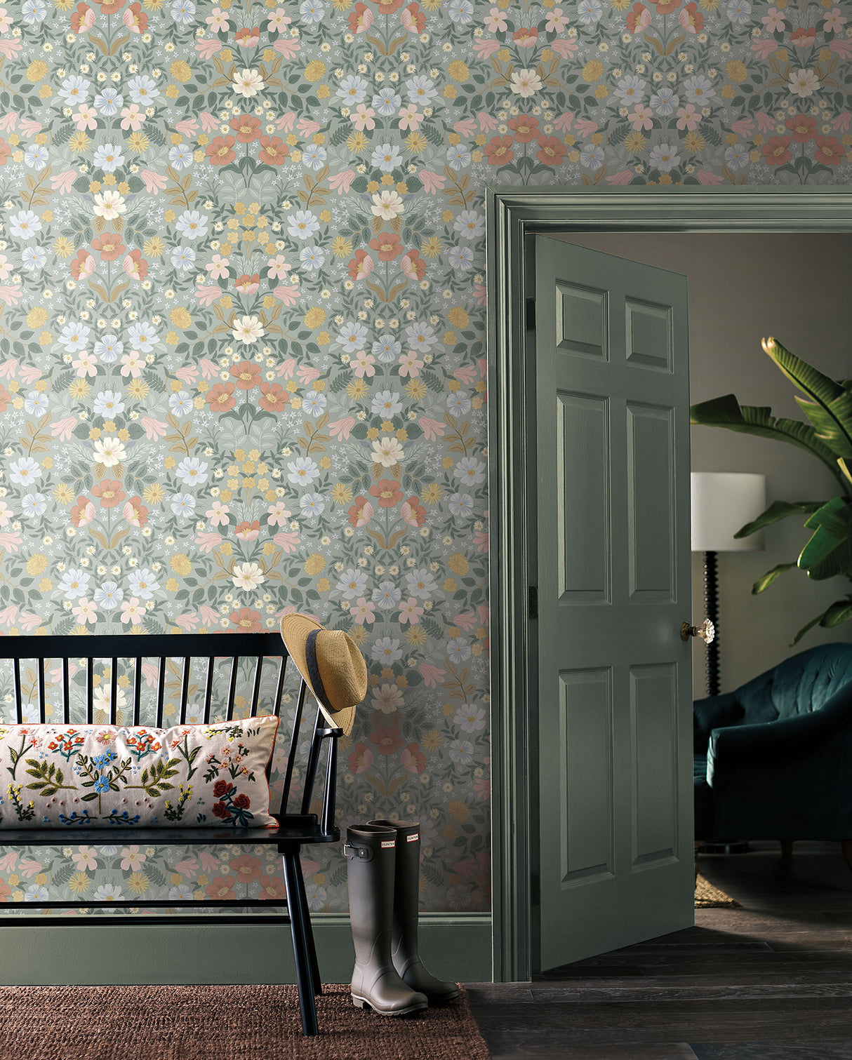York PSW1476RL Bramble Garden Sage Peel & Stick Wallpaper