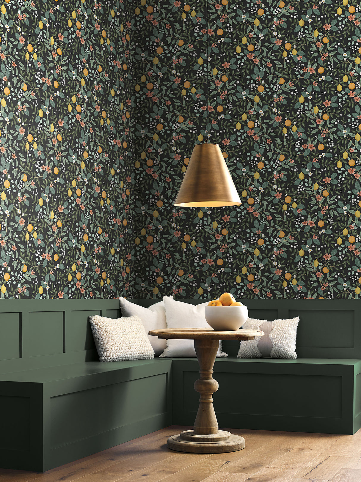 York PSW1482RL Citrus Grove Black Peel & Stick Wallpaper