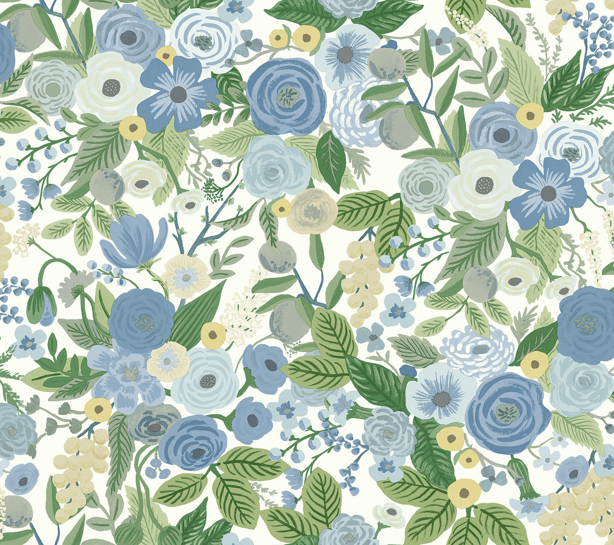 York PSW1484RL Garden Party Blue & Green Multi Peel & Stick Wallpaper