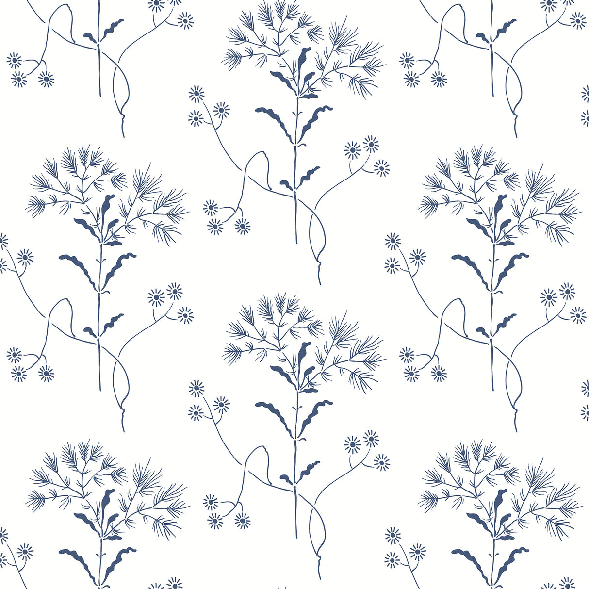York PSW1504RL Wildflower Navy Wallpaper