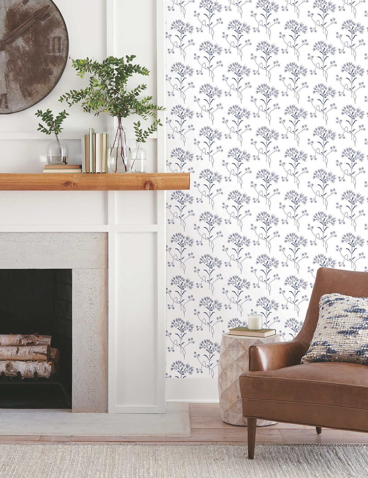York PSW1504RL Wildflower Navy Wallpaper