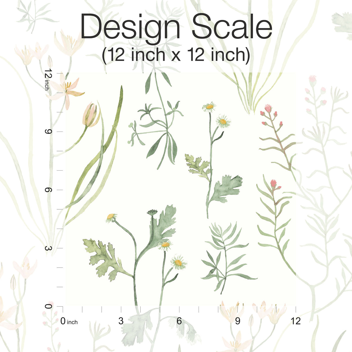 York PSW1519RL Alpine Botanical Peach Peel & Stick Wallpaper