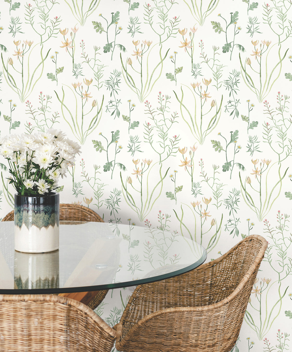 York PSW1519RL Alpine Botanical Peach Peel & Stick Wallpaper