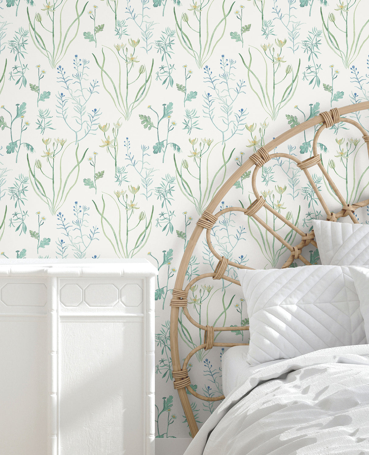 York PSW1520RL Alpine Botanical Blue Peel & Stick Wallpaper