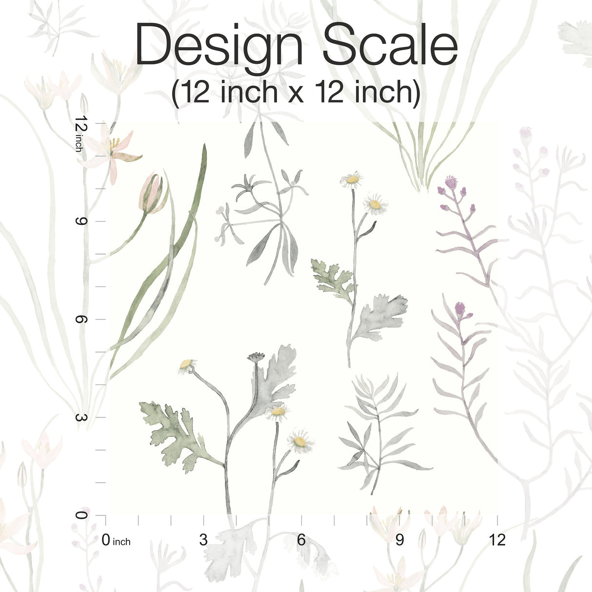 York PSW1521RL Alpine Botanical Lavender Peel & Stick Wallpaper