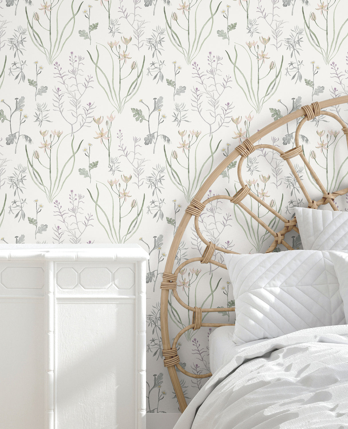 York PSW1521RL Alpine Botanical Lavender Peel & Stick Wallpaper