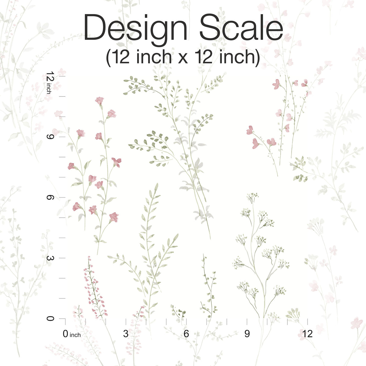 York PSW1524RL Wildflower Sprigs Multicolor Peel & Stick Wallpaper