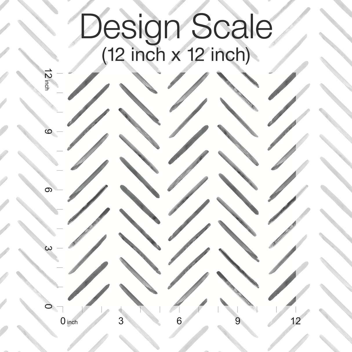 York PSW1525RL Painted Herringbone Black Peel & Stick Wallpaper