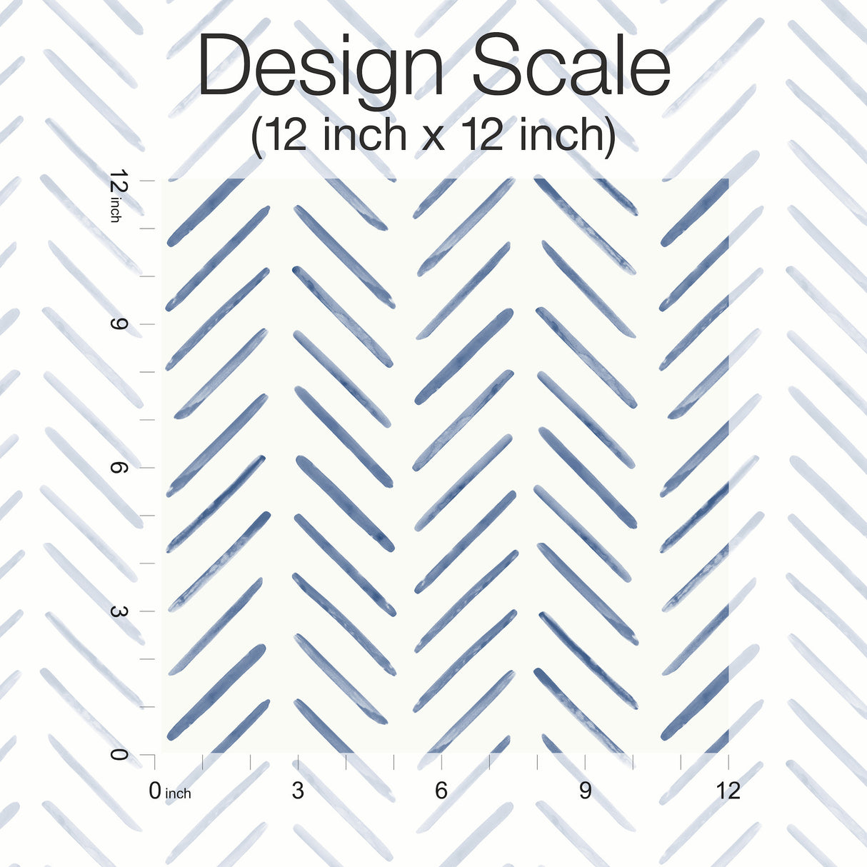 York PSW1526RL Painted Herringbone Navy Peel & Stick Wallpaper