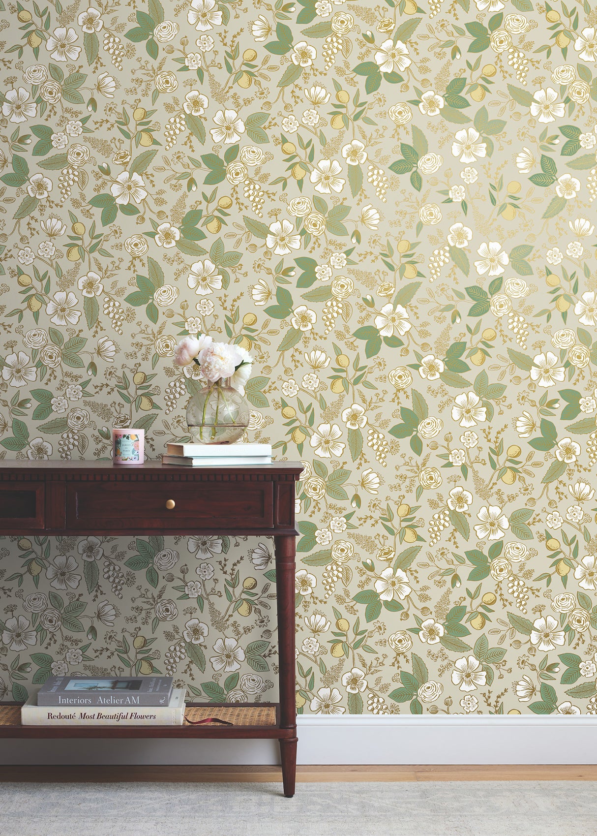York PSW1532RL Colette Linen Peel & Stick Wallpaper