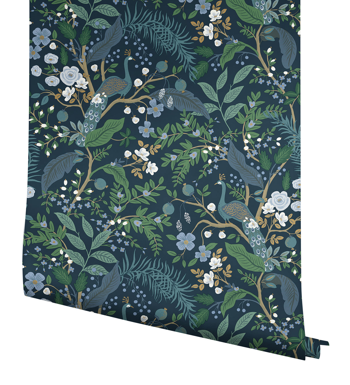 York PSW1536RL Peacock Garden Navy Peel & Stick Wallpaper