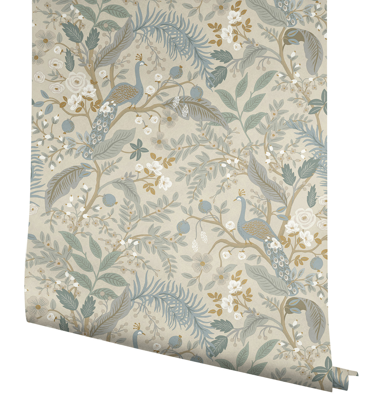 York PSW1538RL Peacock Garden Linen Peel & Stick Wallpaper