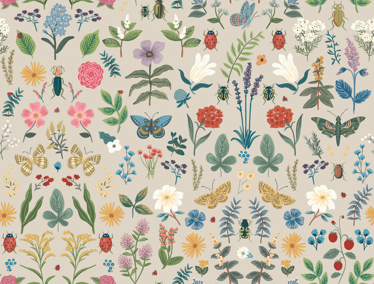 York PSW1541RL Curio Linen Peel & Stick Wallpaper