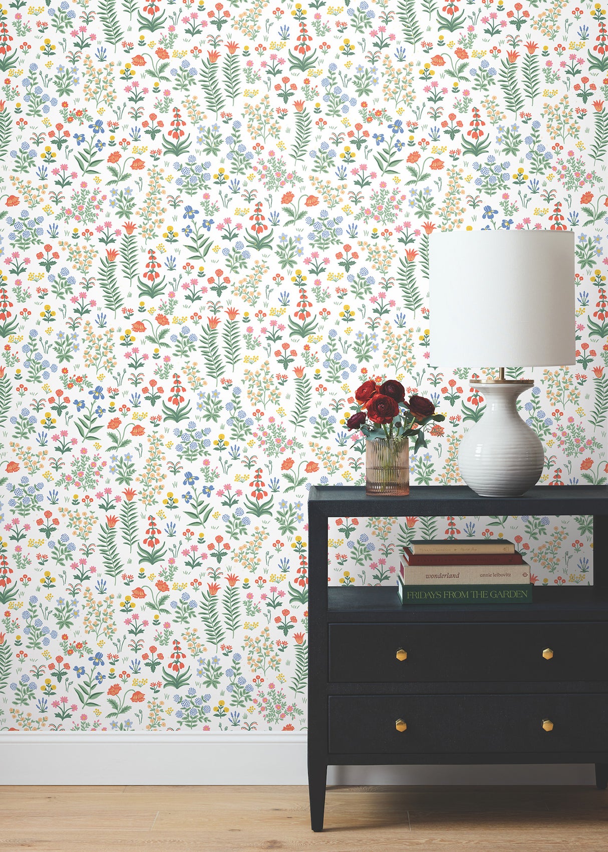 York PSW1552RL Menagerie Garden Rose Multicolor Peel & Stick Wallpaper