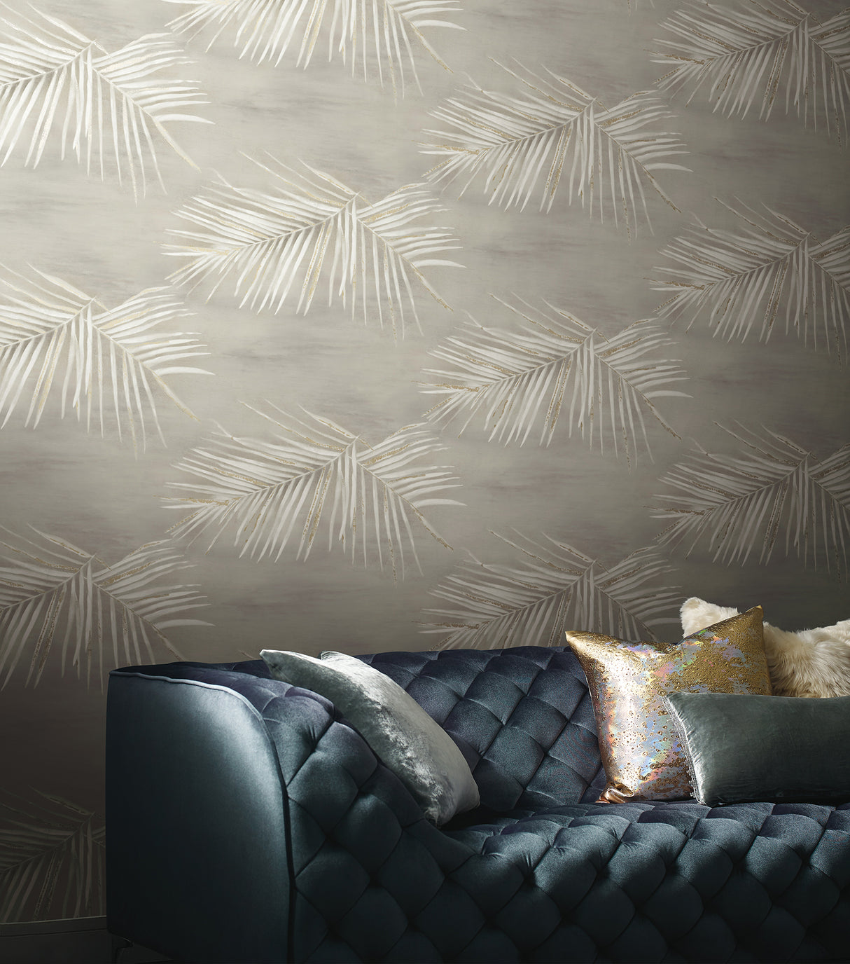 York PSW1555RL Endless Summer Taupe Peel & Stick Wallpaper