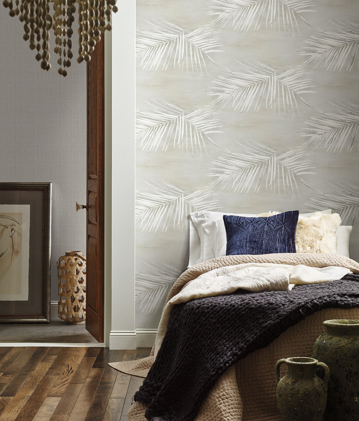 York PSW1556RL Endless Summer Grey Peel & Stick Wallpaper