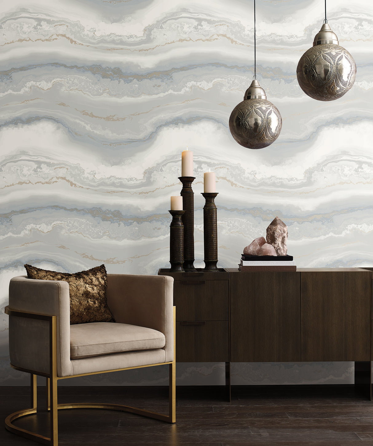 York PSW1559RL Monarch Onyx Peel & Stick Wallpaper