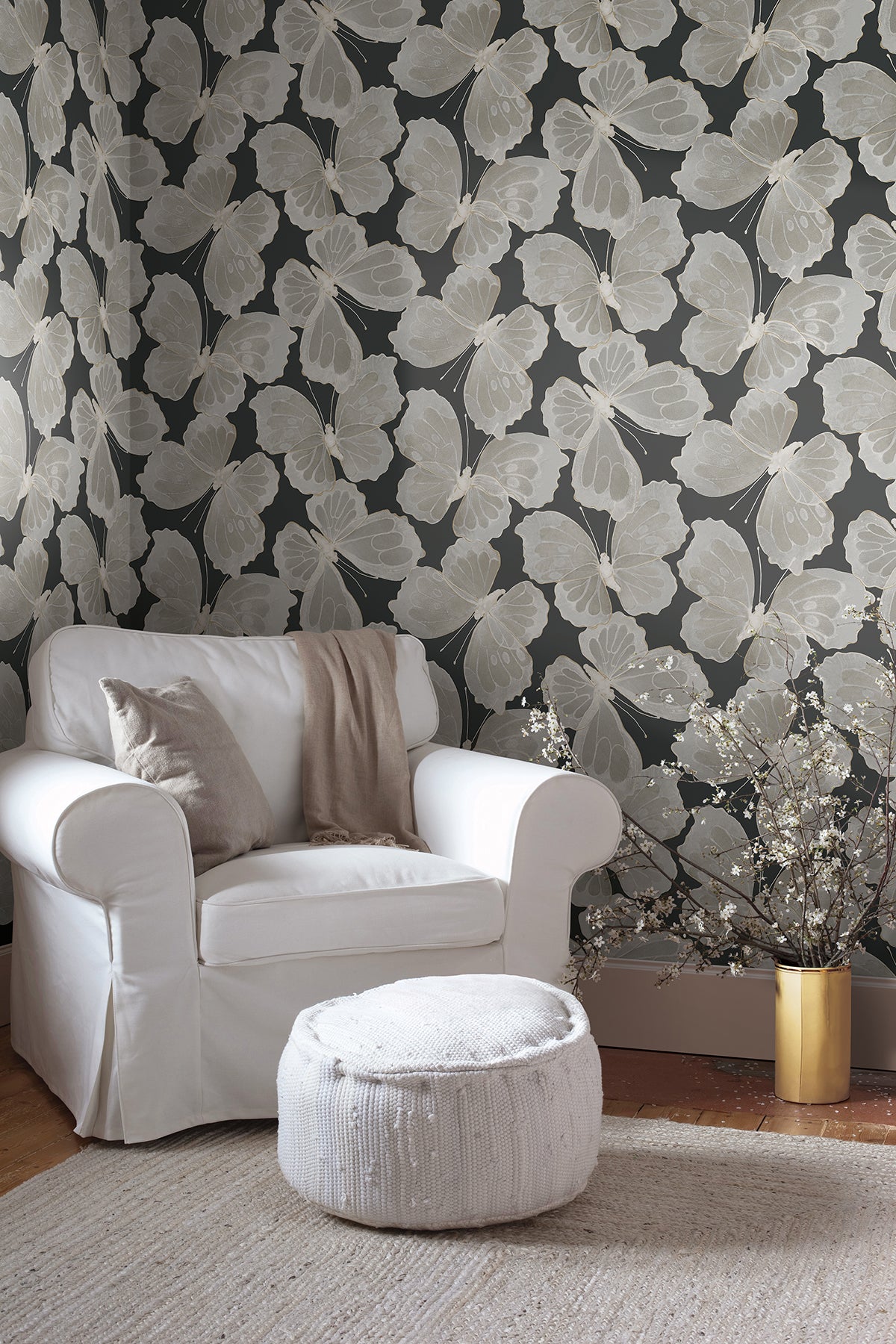 York PSW1565RL Inner Peace Salt Grey Peel & Stick Wallpaper