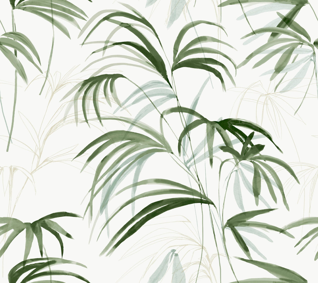 York PSW1609RL Inky Palms Premium Peel + Stick Wallpaper - Eade's Wallpaper