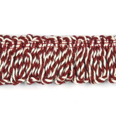 PARKERTEX PT85000.4.0 ROPE LOOP FRINGE RED TRIM - Eade's Wallpaper