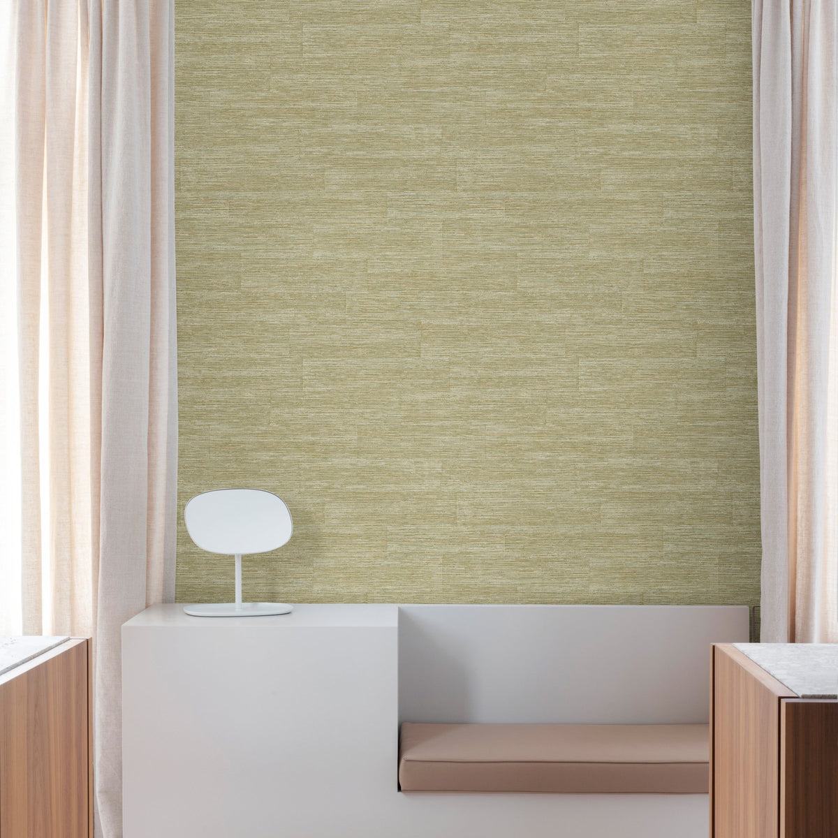 Galerie Precious Weaves Textile Plain Beige Wallpaper PW1010