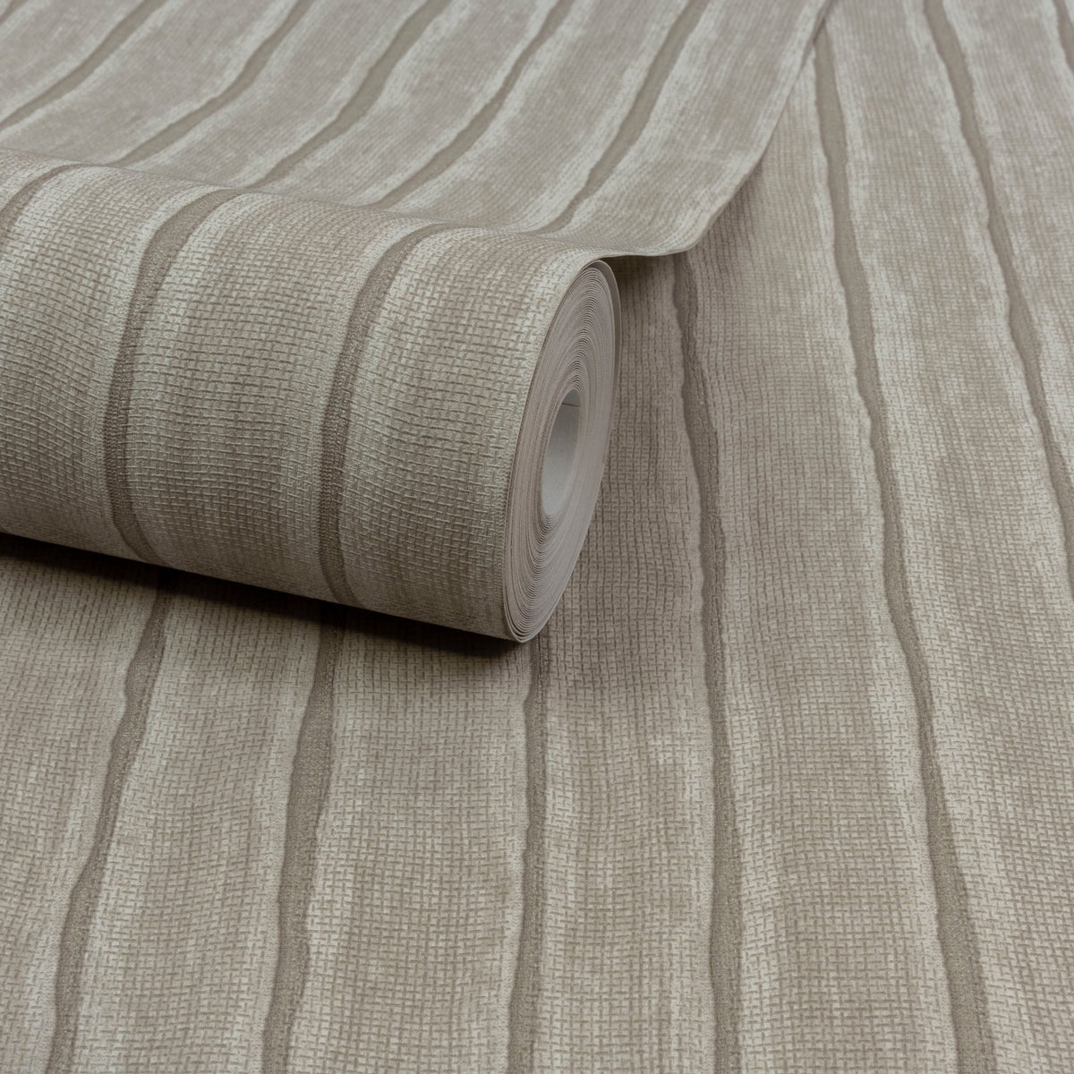 Galerie Precious Weaves Irregular Stripes Brown Wallpaper PW