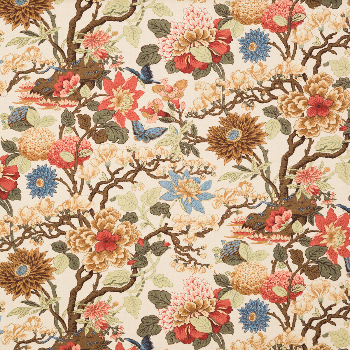 G P & J BAKER R1351.2.0 MAGNOLIA BISCUIT/SAND Fabric - Eade's Wallpaper