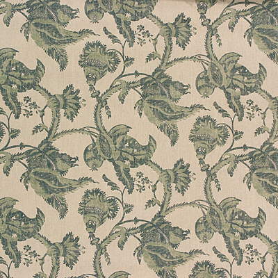 G P & J BAKER R1371.4.0 EXOTIC FRUIT AQUA/STONE Fabric - Eade's Wallpaper