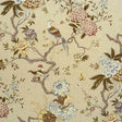 G P & J BAKER R1398.4.0 ORIENTAL BIRD OLIVE/STONE Fabric - Eade's Wallpaper