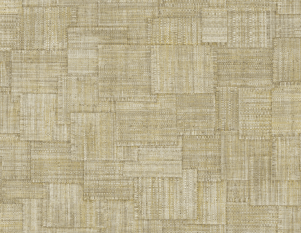 Seabrook Designs RA41704 Woven Blocks Wallpaper