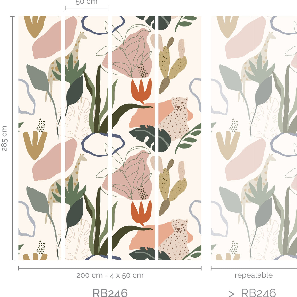 Galerie Day Dreamers Safari Pink Mural RB246