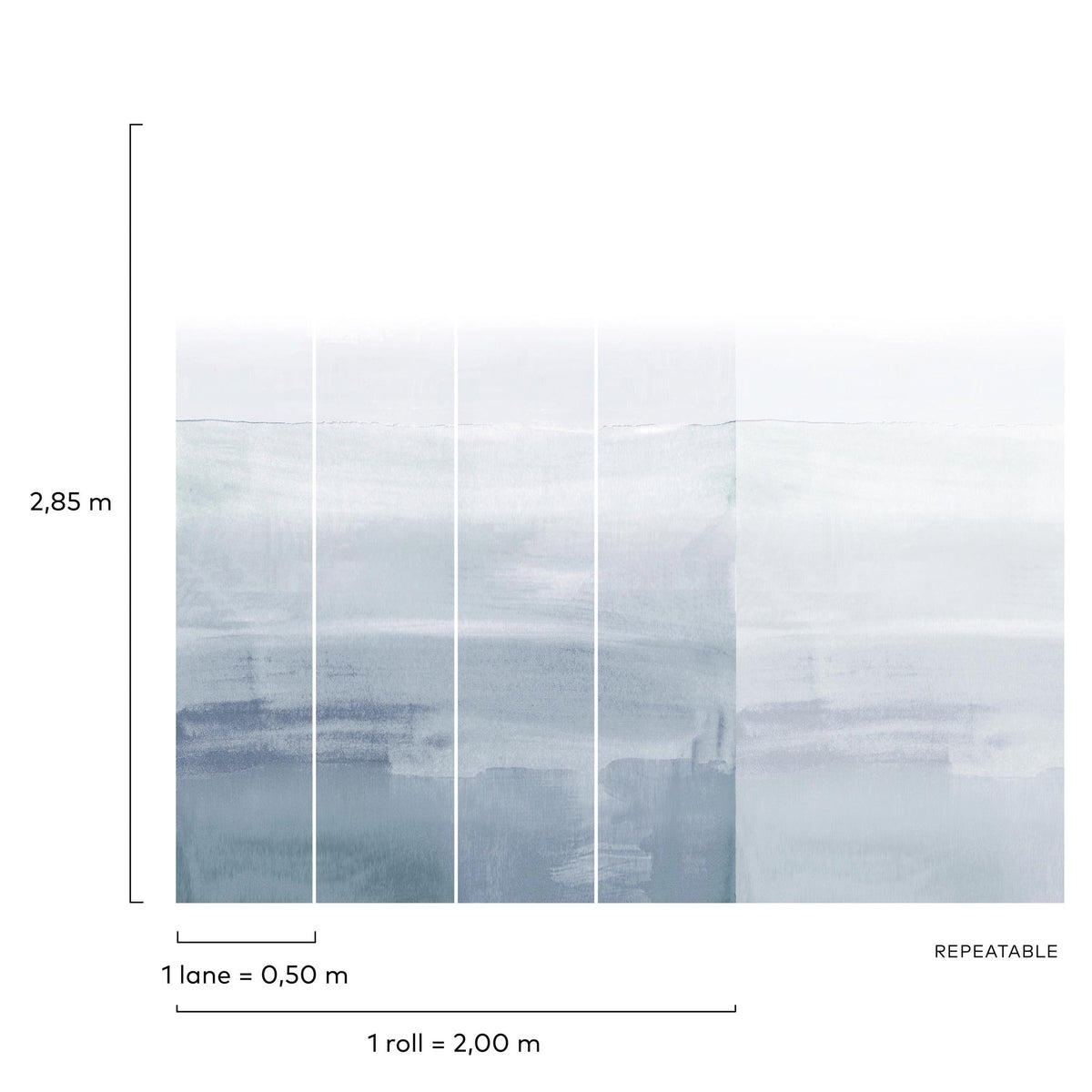 Galerie Day Dreamers Layered Blue Mural RB251