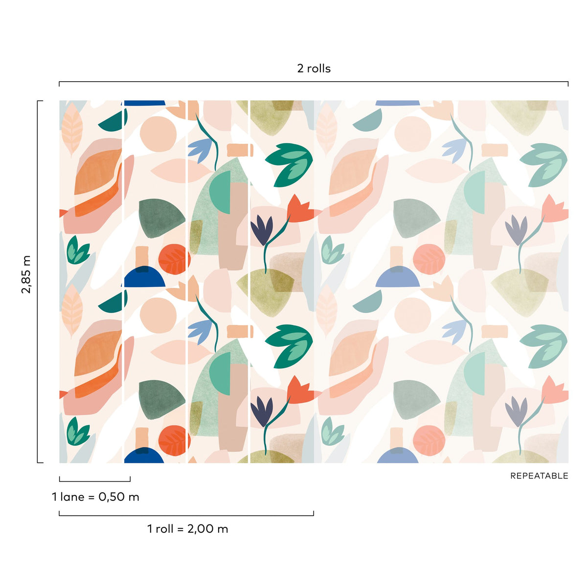 Galerie Day Dreamers Pieces Multi-colored Mural RB254