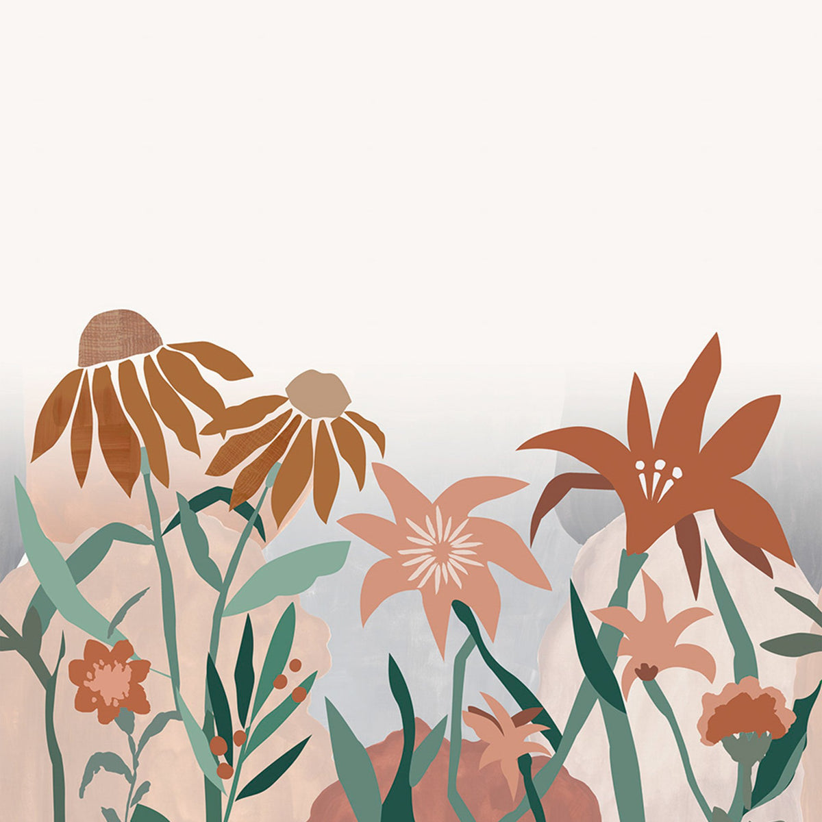 Galerie Day Dreamers Flowers Multi-colored Mural RB303