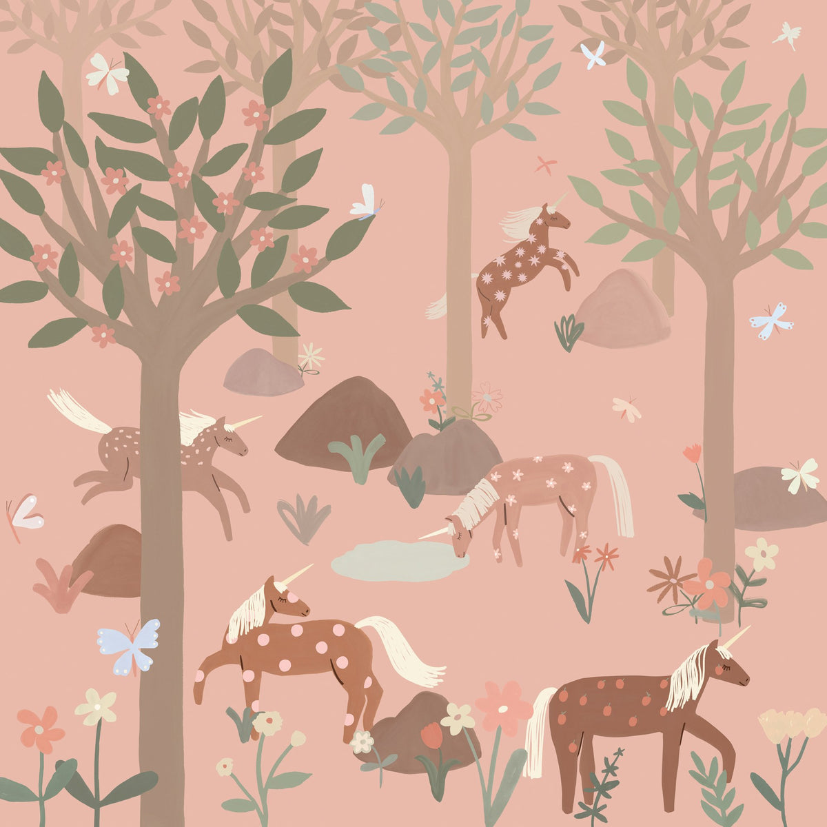 Galerie Day Dreamers Unicorn Pink Mural RB351