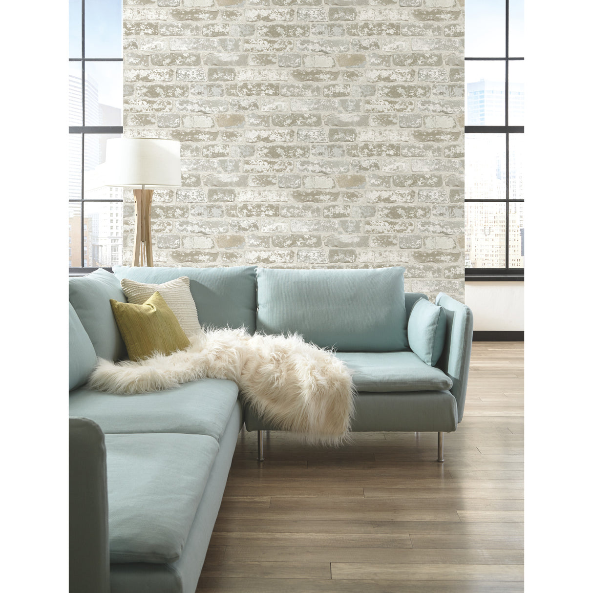 York RB4304 Up the Wall Off White & Grey Wallpaper