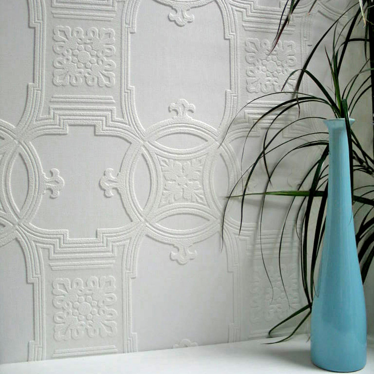 Brewster RD01600 Early Victorian Paintable Textured Vinyl Wallpaper