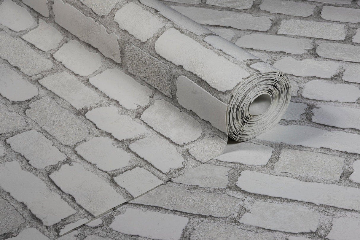 Brewster RD412 Carnaby Street White Brick Wallpaper