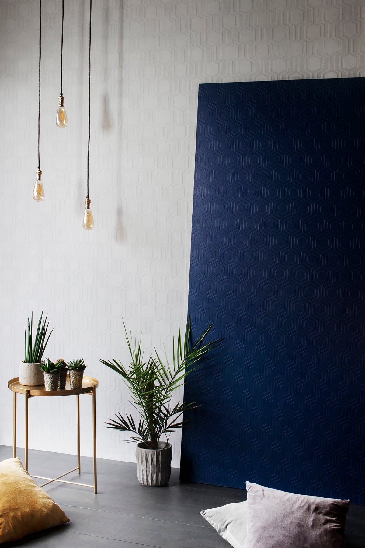 Brewster RD5664 Hex Paintable Geometric Wallpaper