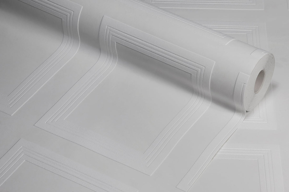 Brewster RD8245 Nathaniel White Edwardian Panel Wallpaper