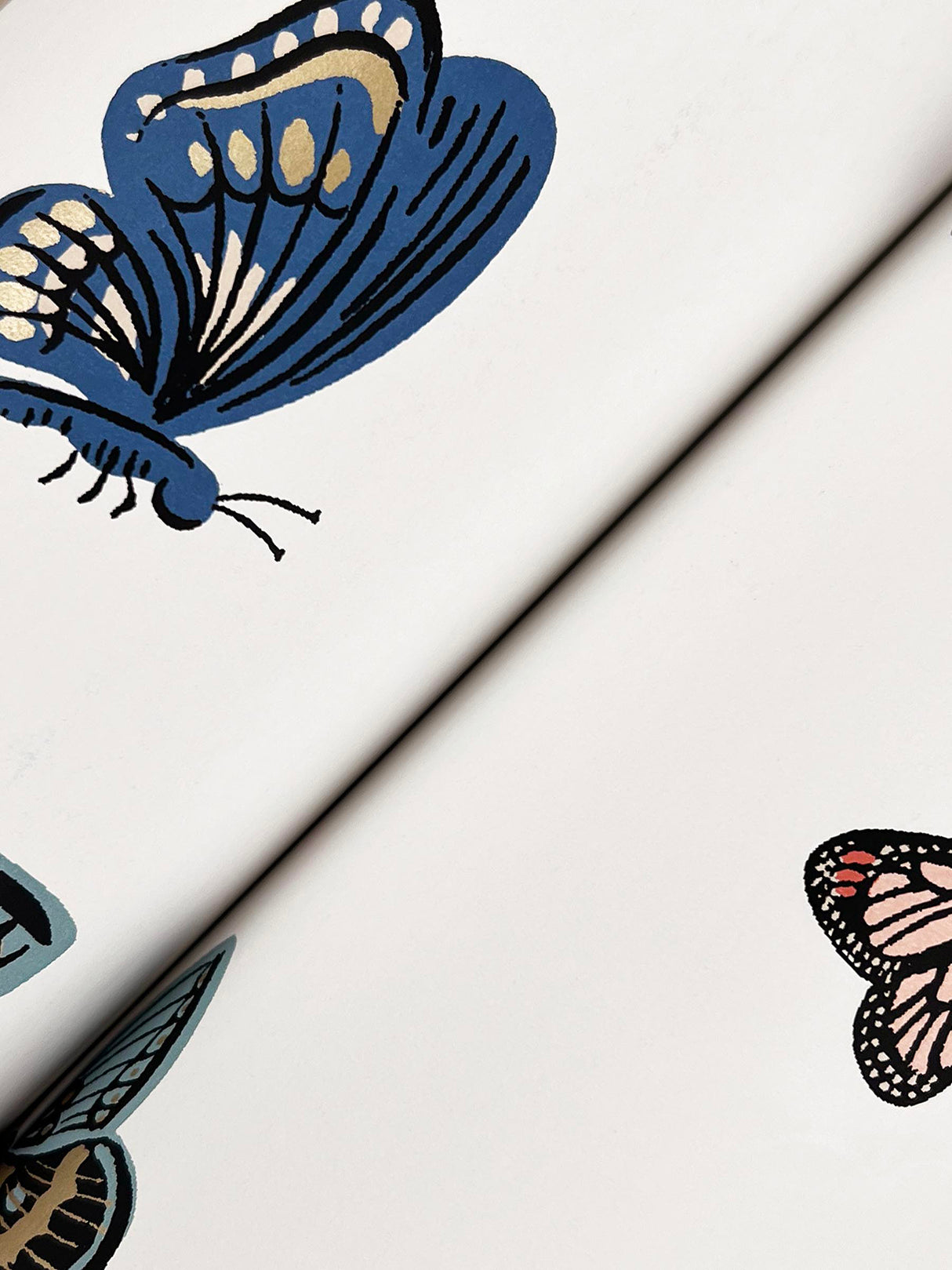 Rifle Paper Co. RF7411 Butterfly House White Wallpaper
