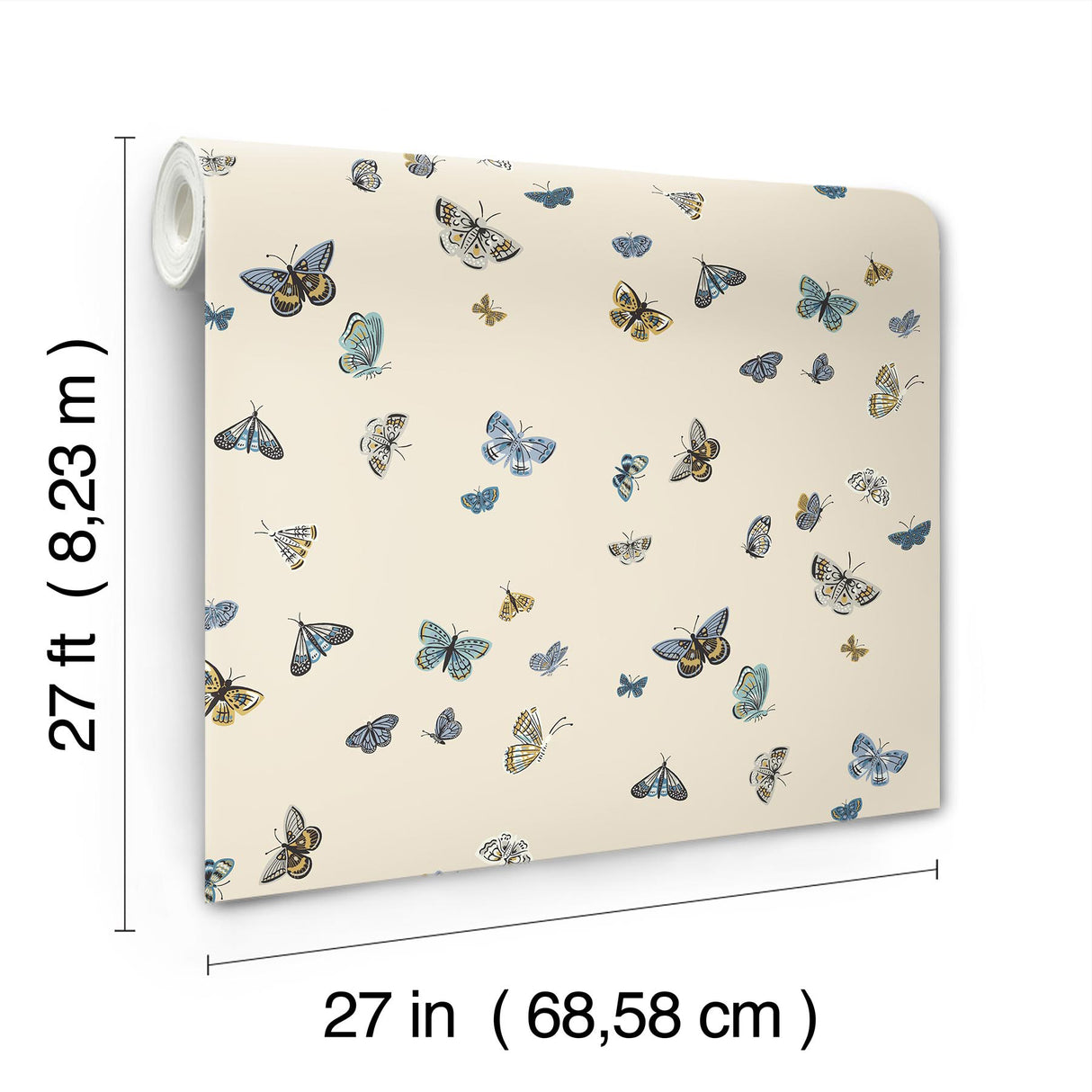 Rifle Paper Co. RF7412 Butterfly House Linen Wallpaper