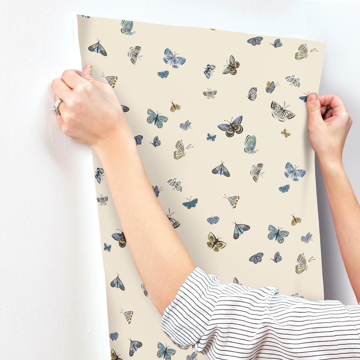 Rifle Paper Co. RF7412 Butterfly House Linen Wallpaper